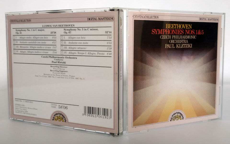 CD BEETHOVEN - 1. a 5. Osudová, 1988, 58:06 min