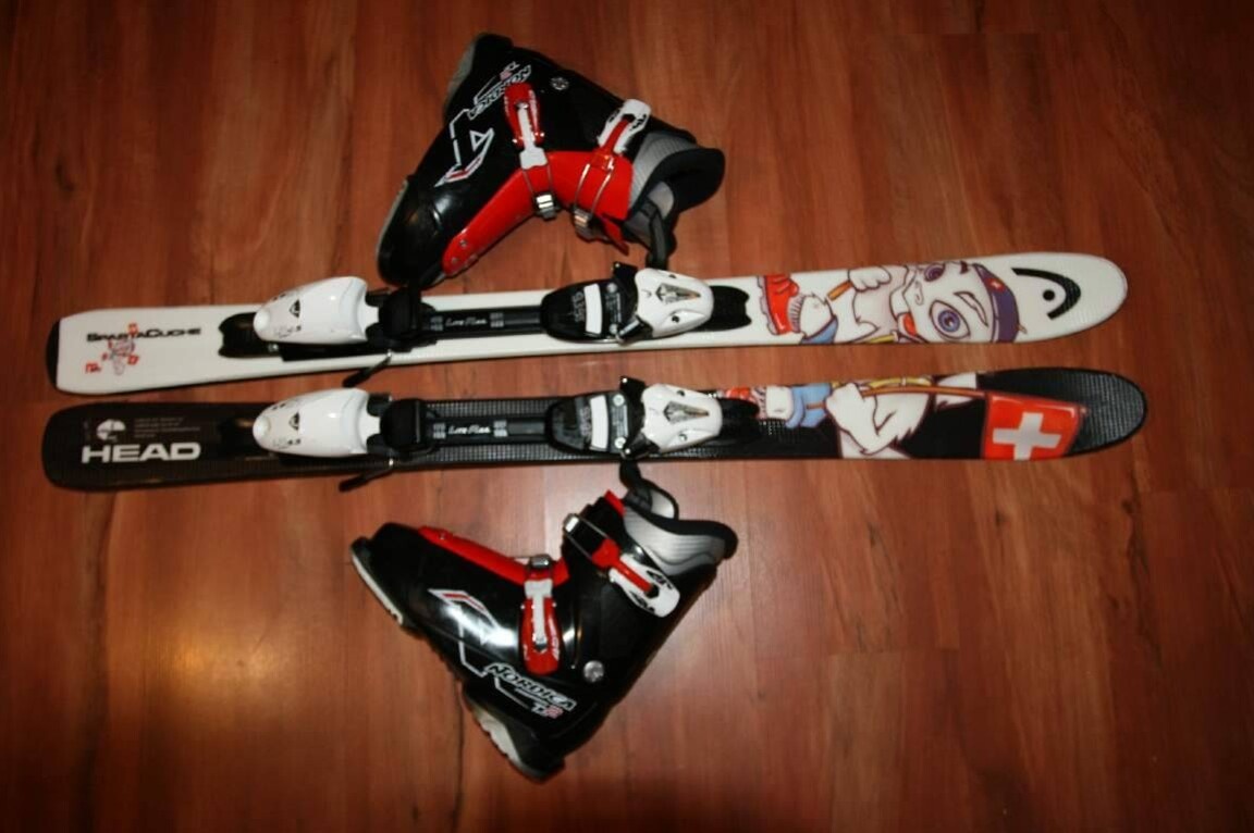 lyže head 107 cm , lyžaky