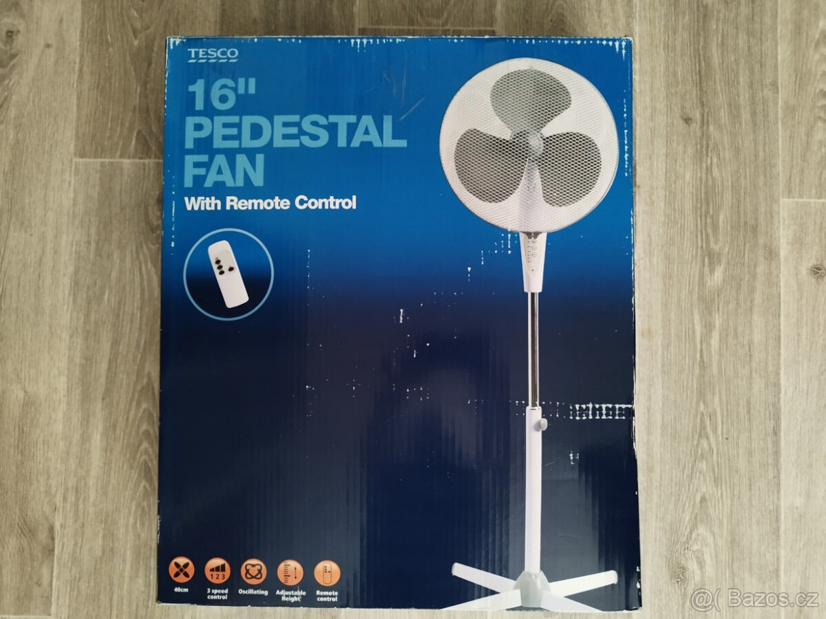 Stojanový ventilátor pr. 40cm s dálkovým ovládáním