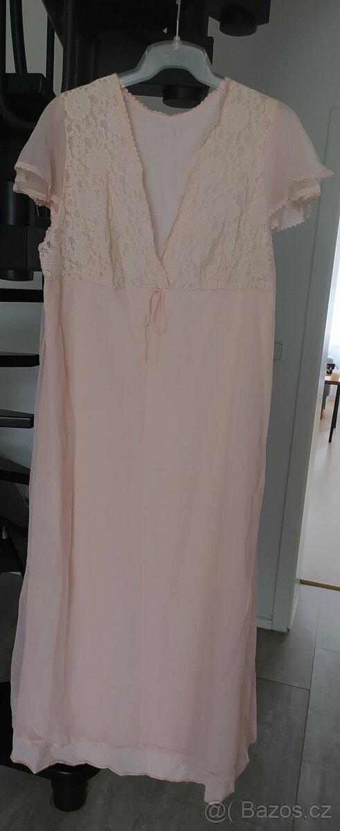Retro noční košile xl růžová