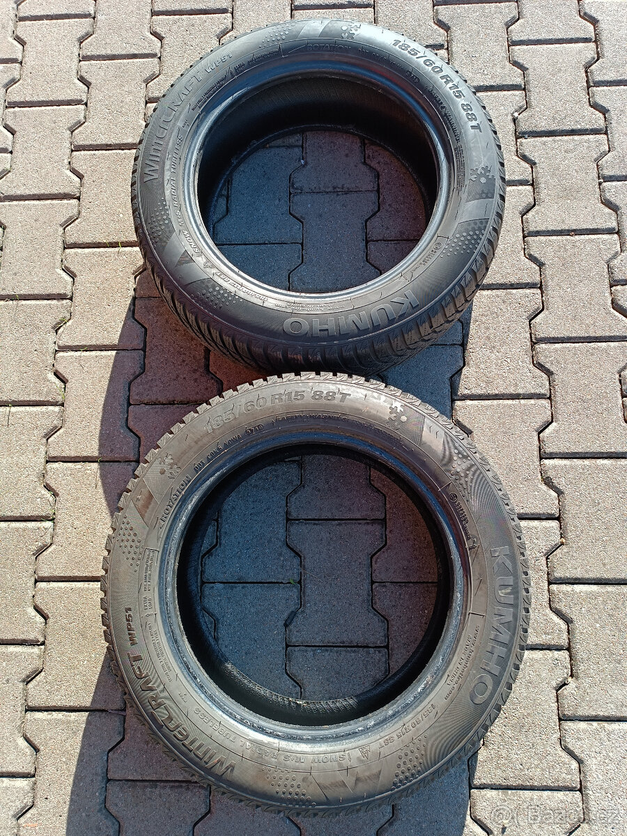 2x KUMHO WinterCraft WP51 185/60 R15 88T