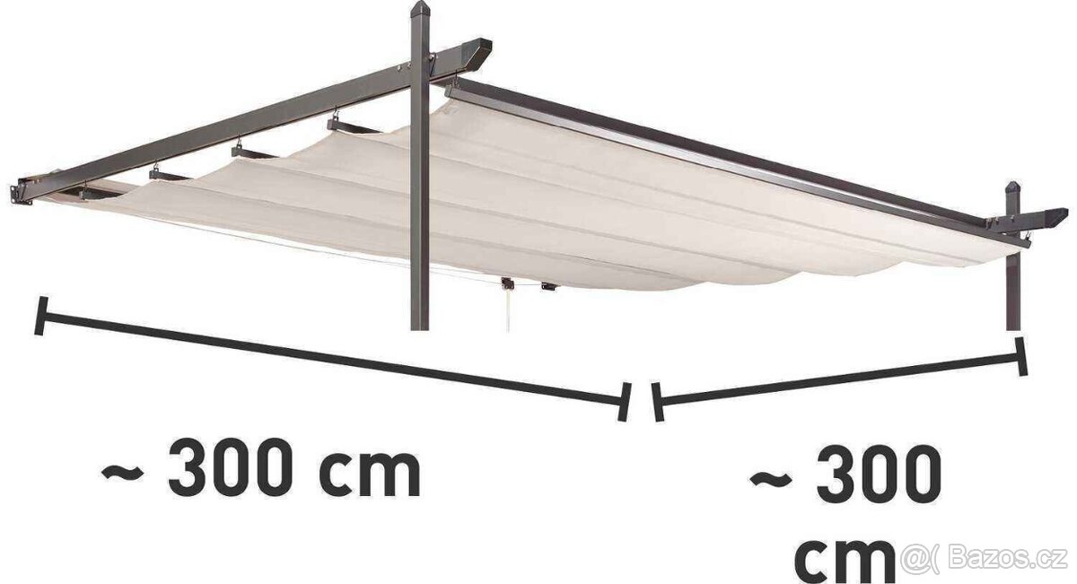 Markýza 3x3m přírodní- nová