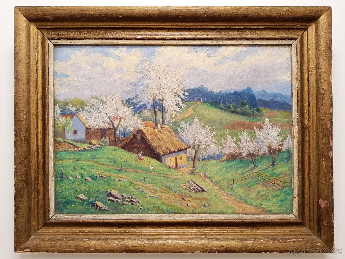Obraz Josef Beran, Husopaska, olej na plátně 68x88