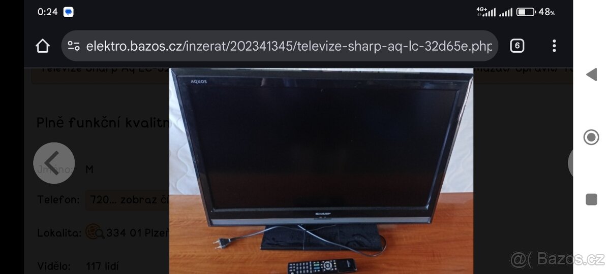 Televize Sharp Aq LC-32D65E