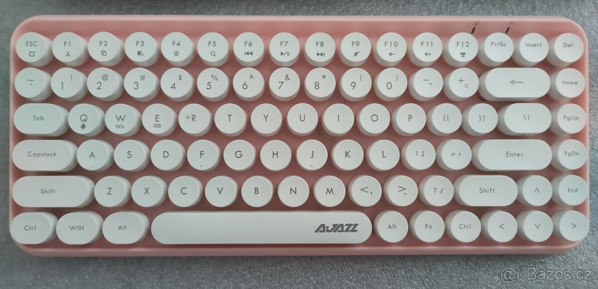 AJAZZ 380i Bezdrátová/Bluetooth klávesnice - růžová