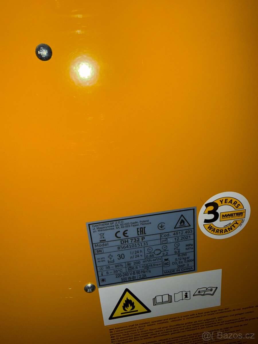 Odvlhcovač Master klimate DH 732P