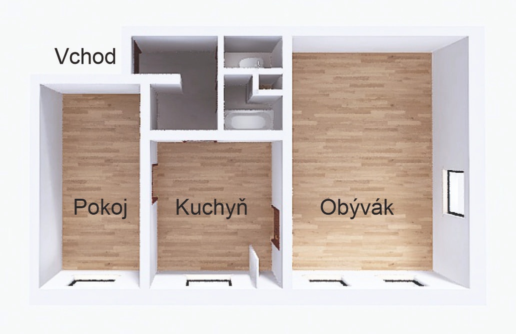 Prodej bytu 2+1 Náchod - Jugoslávská