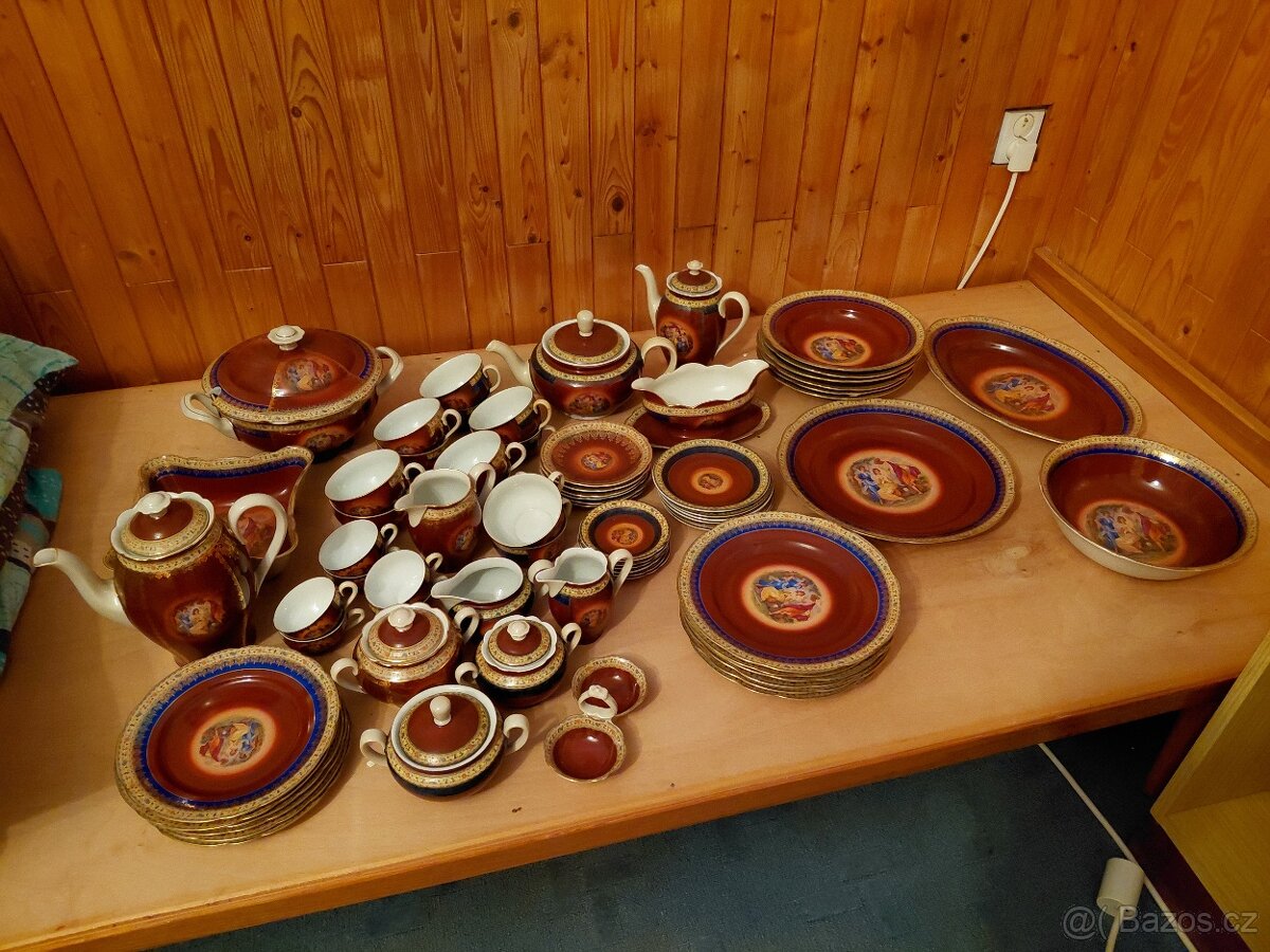 Set porcelánu Tři grácie Moritz Zdekauer Czechoslovakia