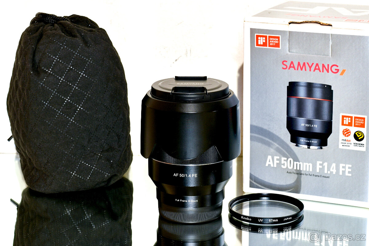 Sony E Samyang AF 50mm F/1.4 FE + UV Kenko TOP STAV