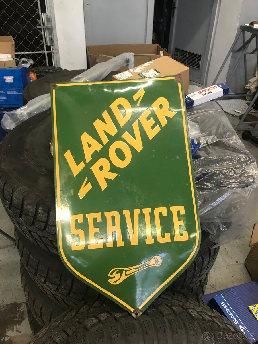 Cedule smaltovaná Land Rover service