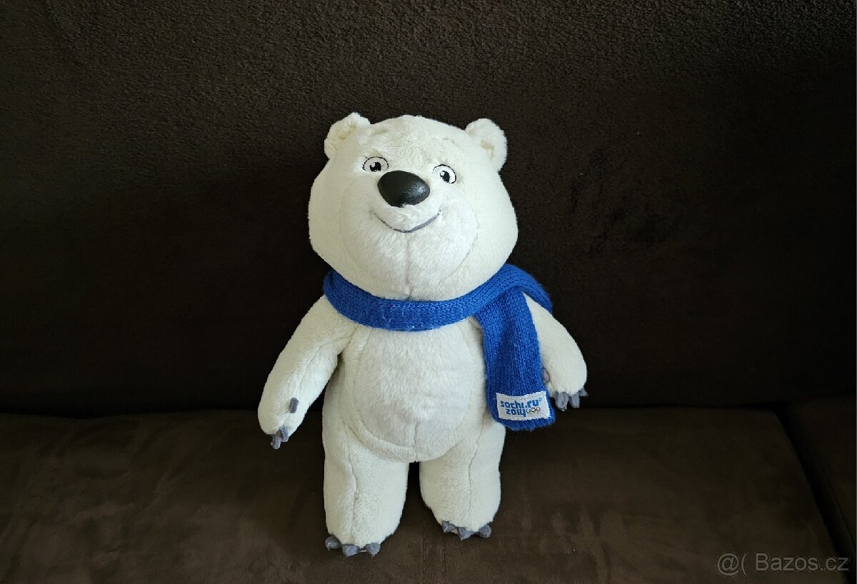 Medvídek z Sochi olympiády, originál, 32cm