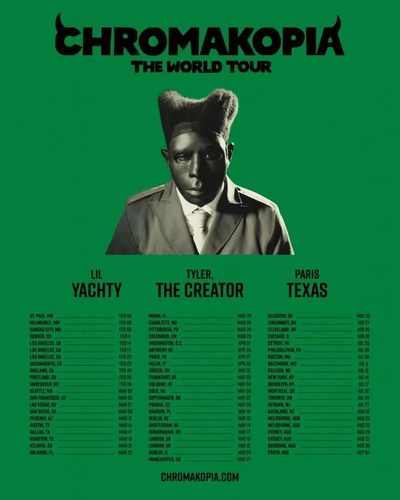 Lístek TYLER, THE CREATOR PRAHA 2025