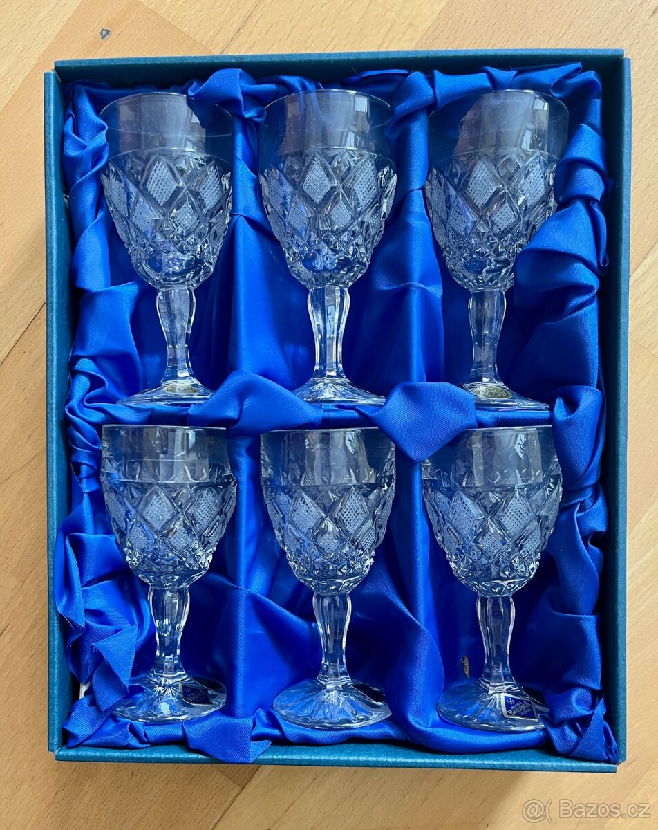 Sada broušených skleniček BOHEMIA CRYSTAL