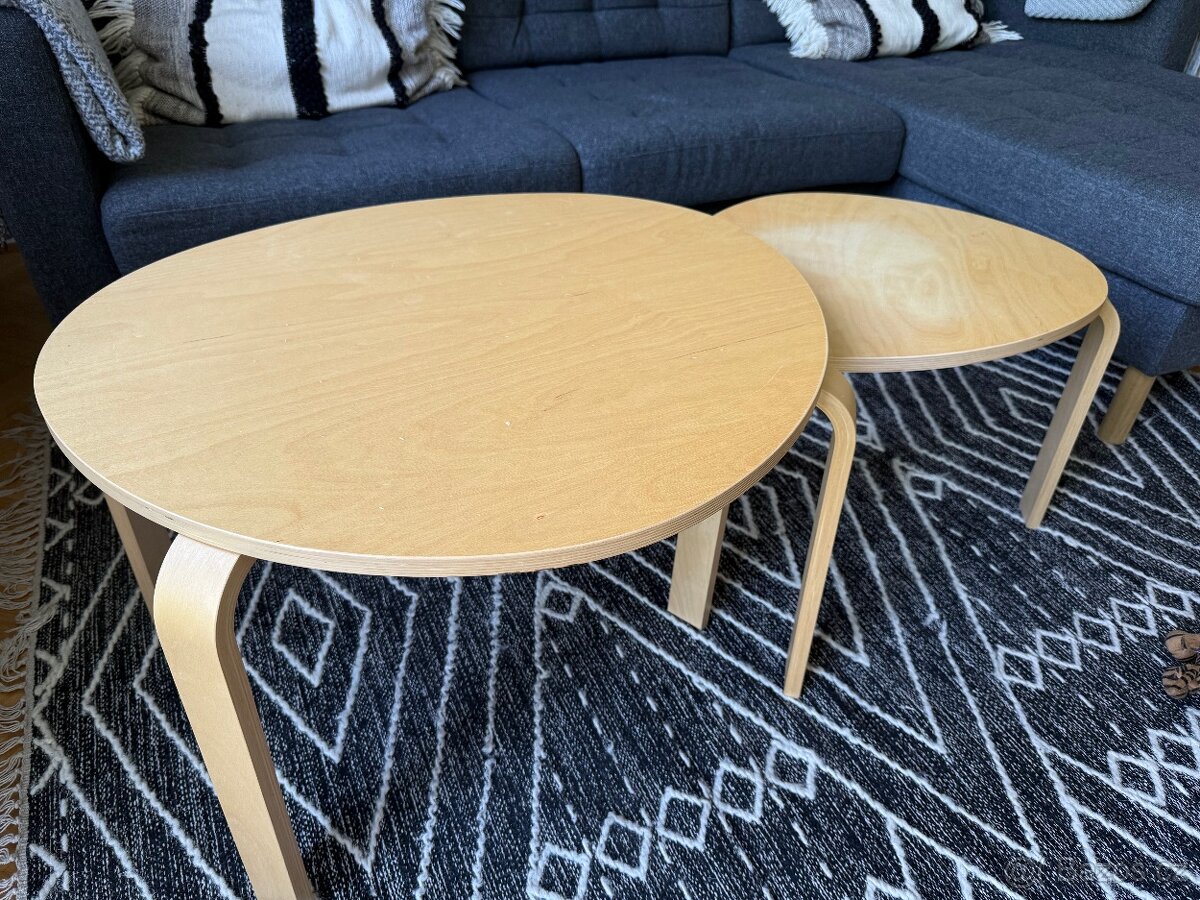 Sada stolků Ikea, sada 2 ks, bříza dýha