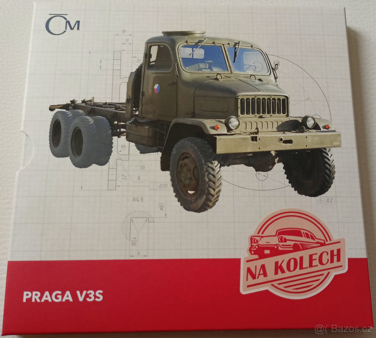 Stříbrná mince Na kolech - Praga V3S proof