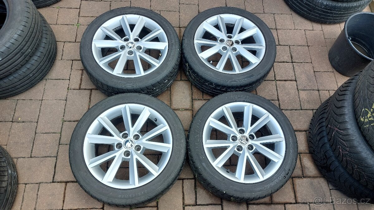 ALU letní 16", Š RAPID FABIA, rozteč 5x100mm, pneu 215/45/1