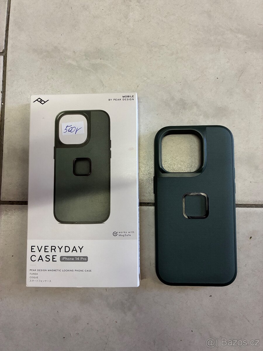 pouzdro peak design barvy zelená šalvěj apple iPhone 14 pro