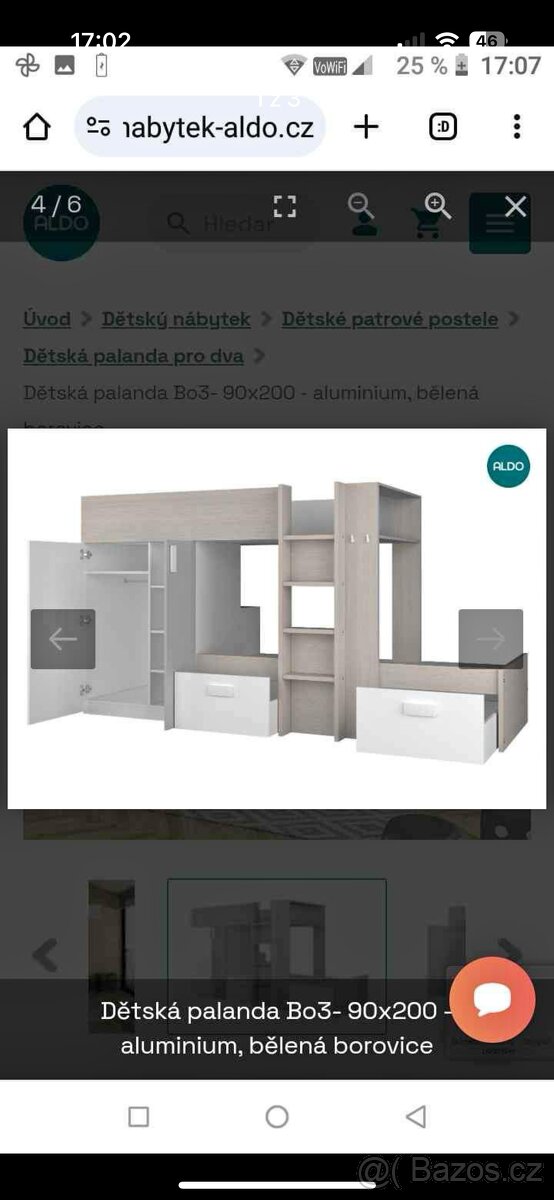 Patrová postel Aldo