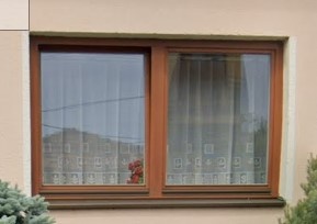 2 dřevěná eurookna (dvojsklo)