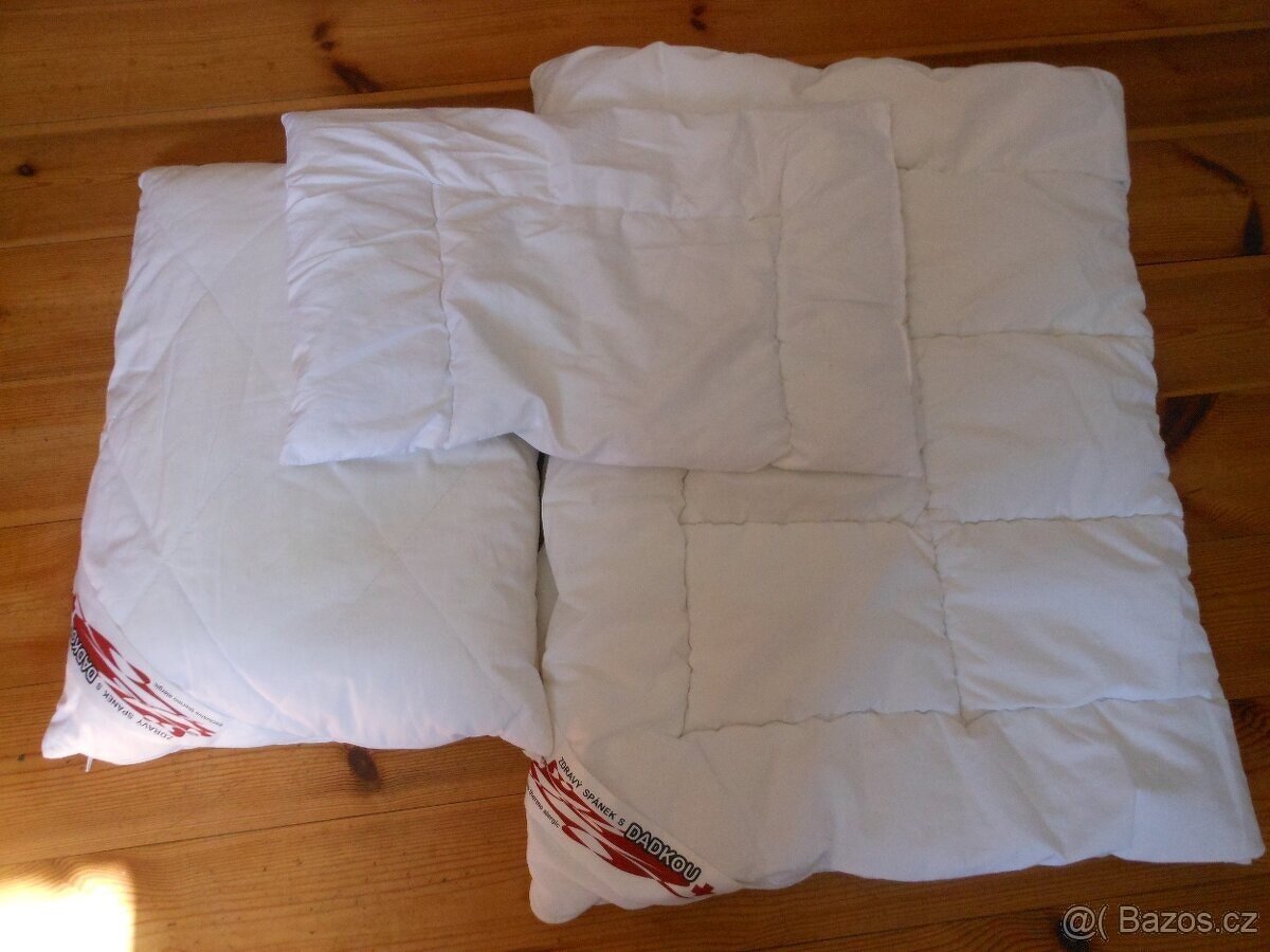 Peřinky do postýlky, 2x povlečení a prostěradlo