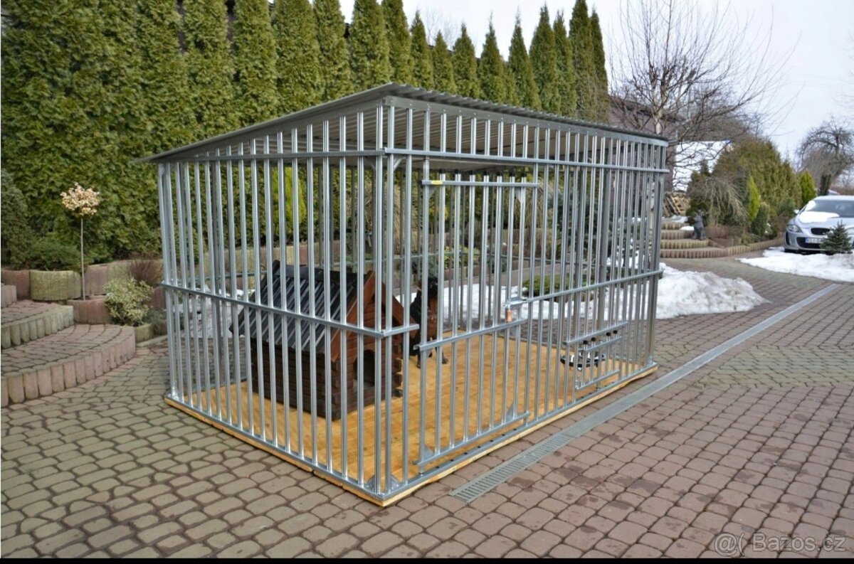 Kotec AZOR 3x2 m z žárově zinkovaných uzavřených nesvařovaný