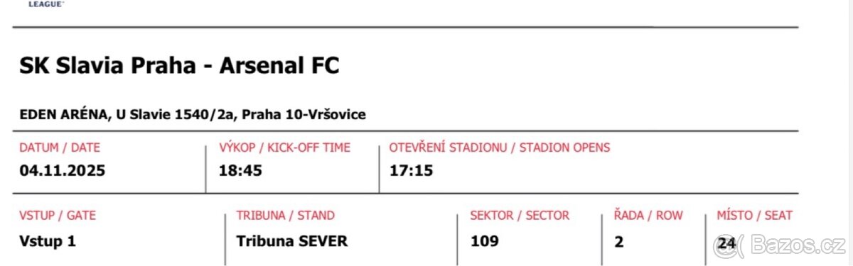 SK SLAVIA PRAHA - ARSENAL FC