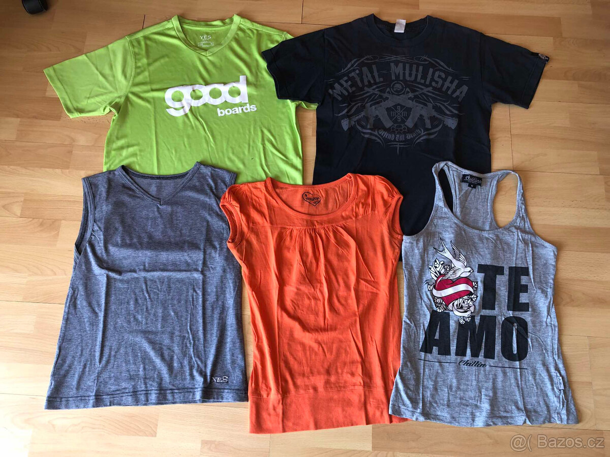Trička,tílka,svetry,šaty