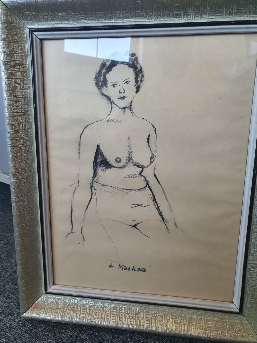Obraz ženy - malíř A. Machová
