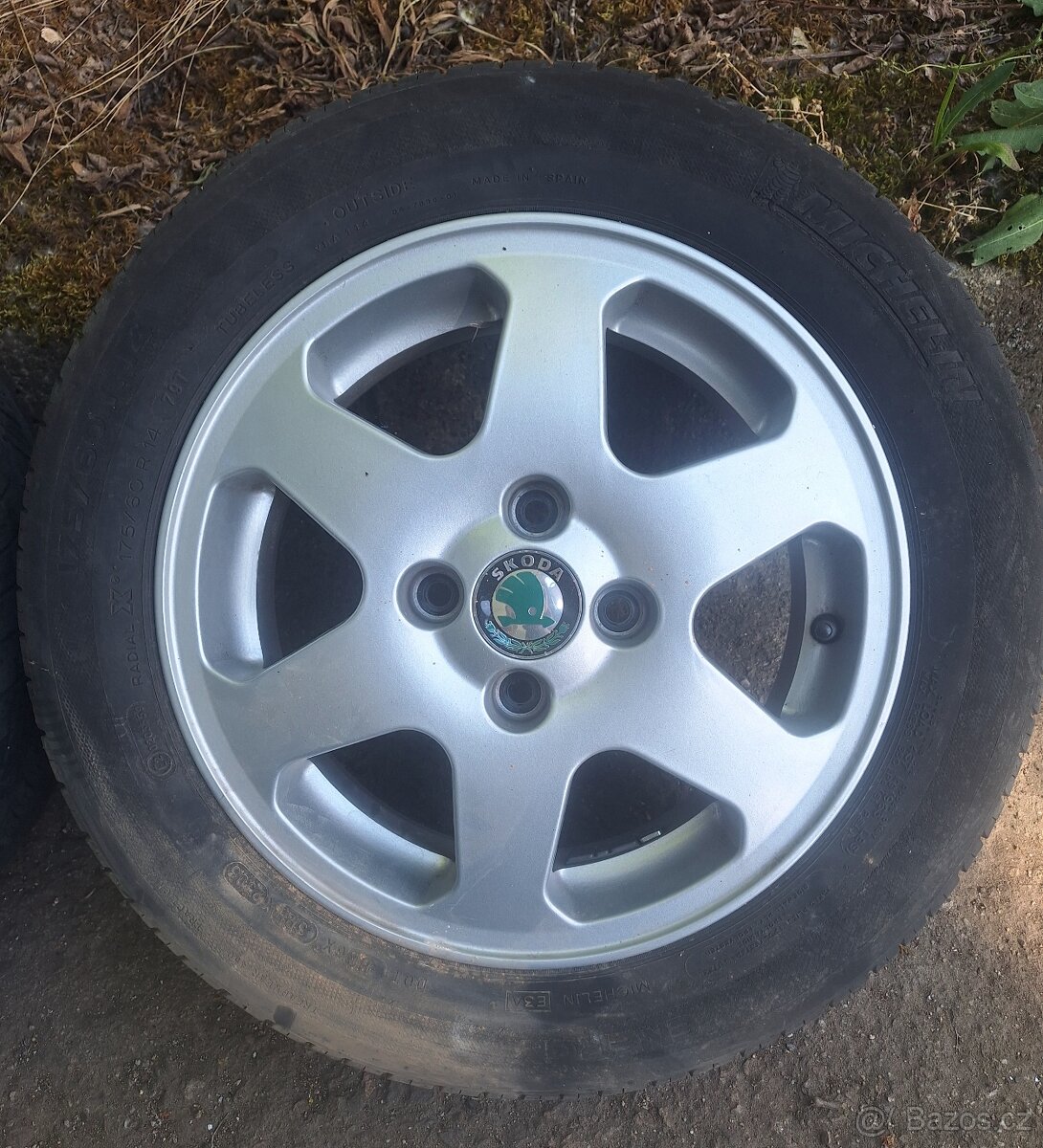 ALU kola 14" Škoda včetně rezervy 4x100