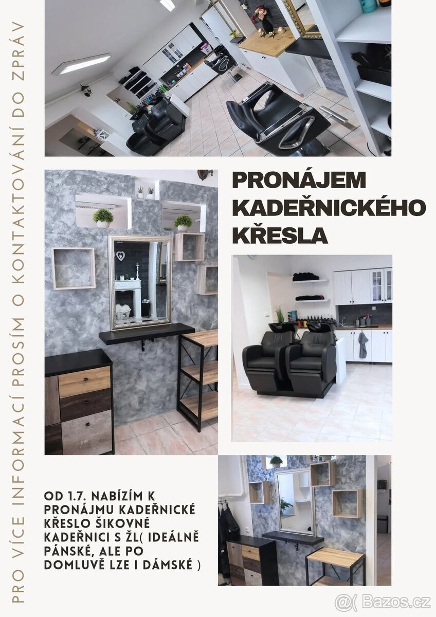 Pronájem kadeřnického křesla