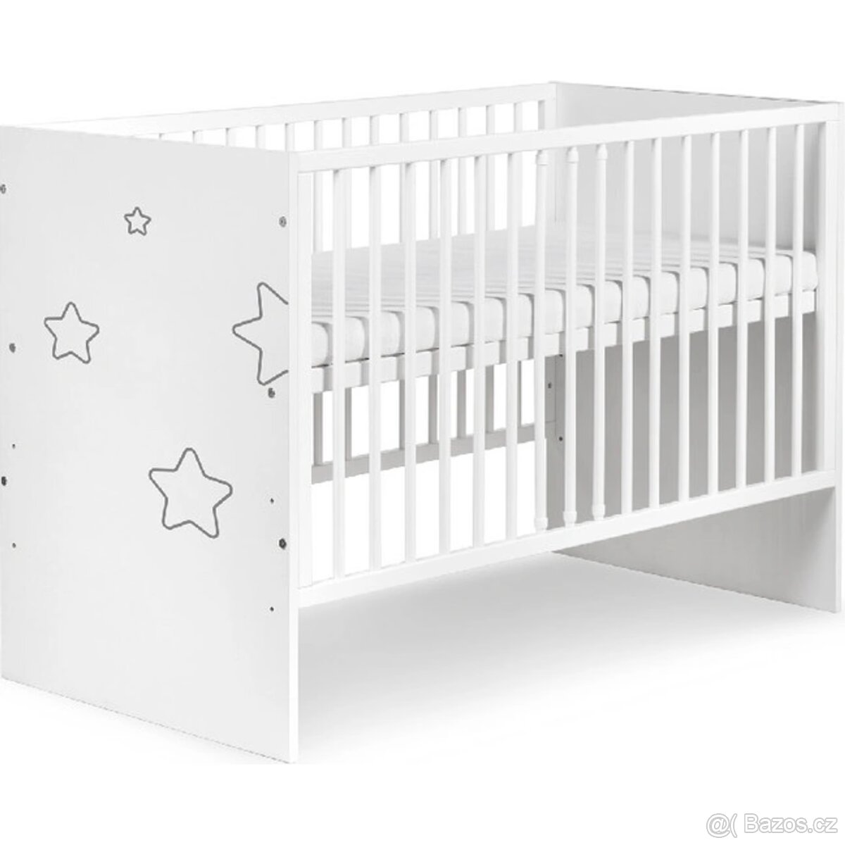Pojízdná postýlka Klups Stars + Matrace