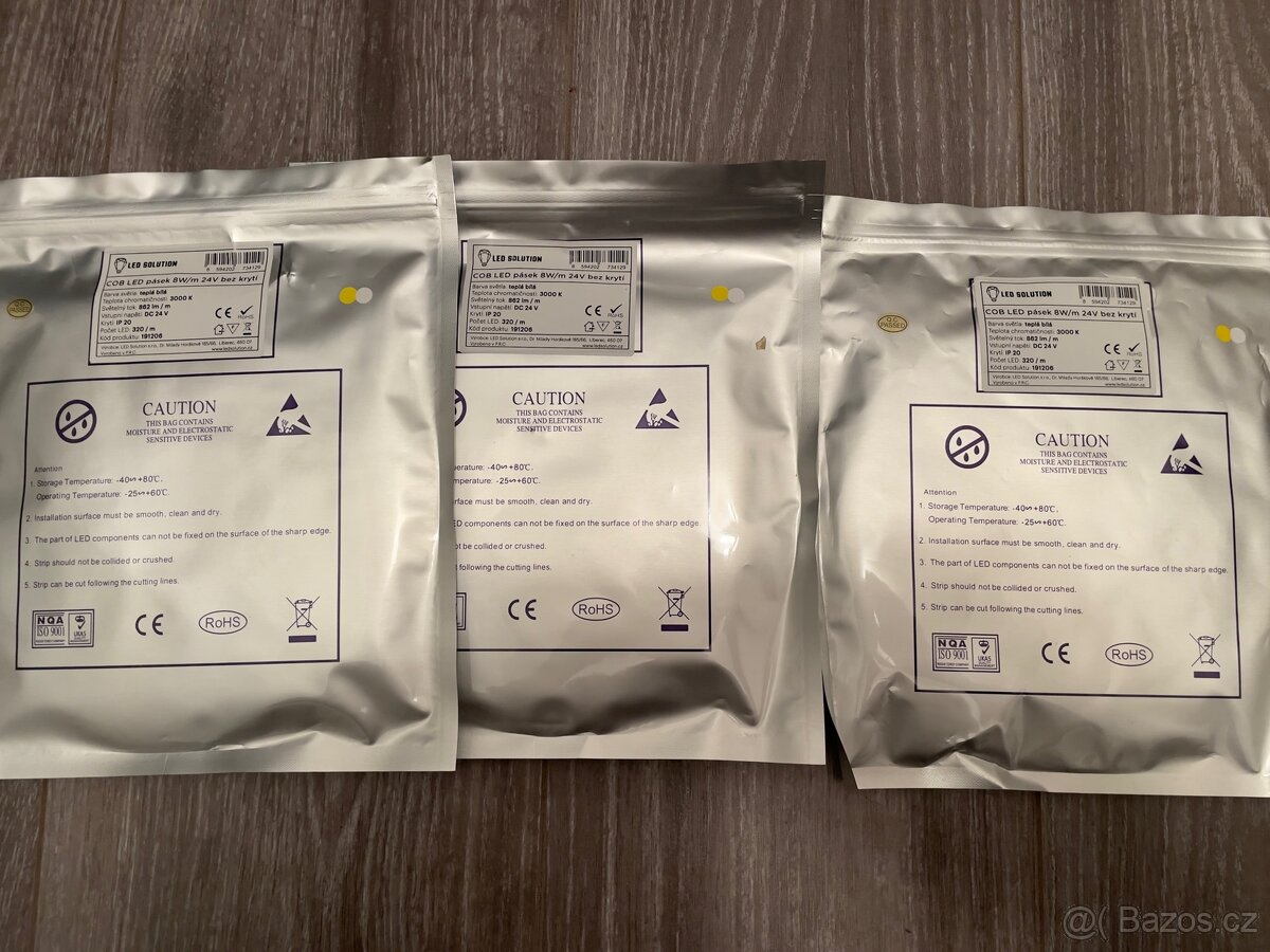 COB led pásek 8w/m 24V