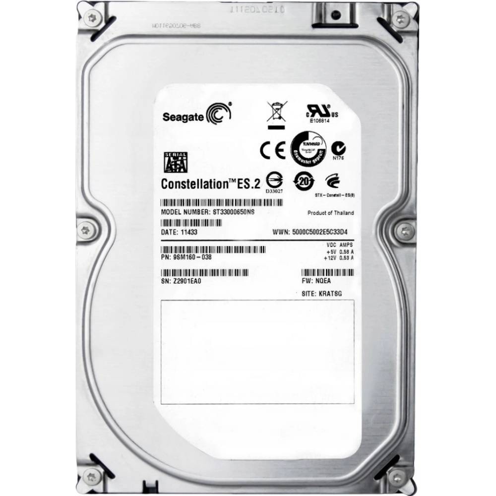 Seagate Constellation ES.2 3TB, 7200rpm, SATA-6G, 64MB, ST33