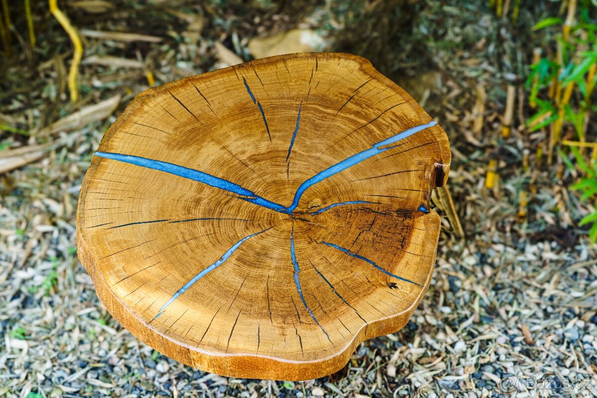 Epoxidový stůl dub 95x75 cm