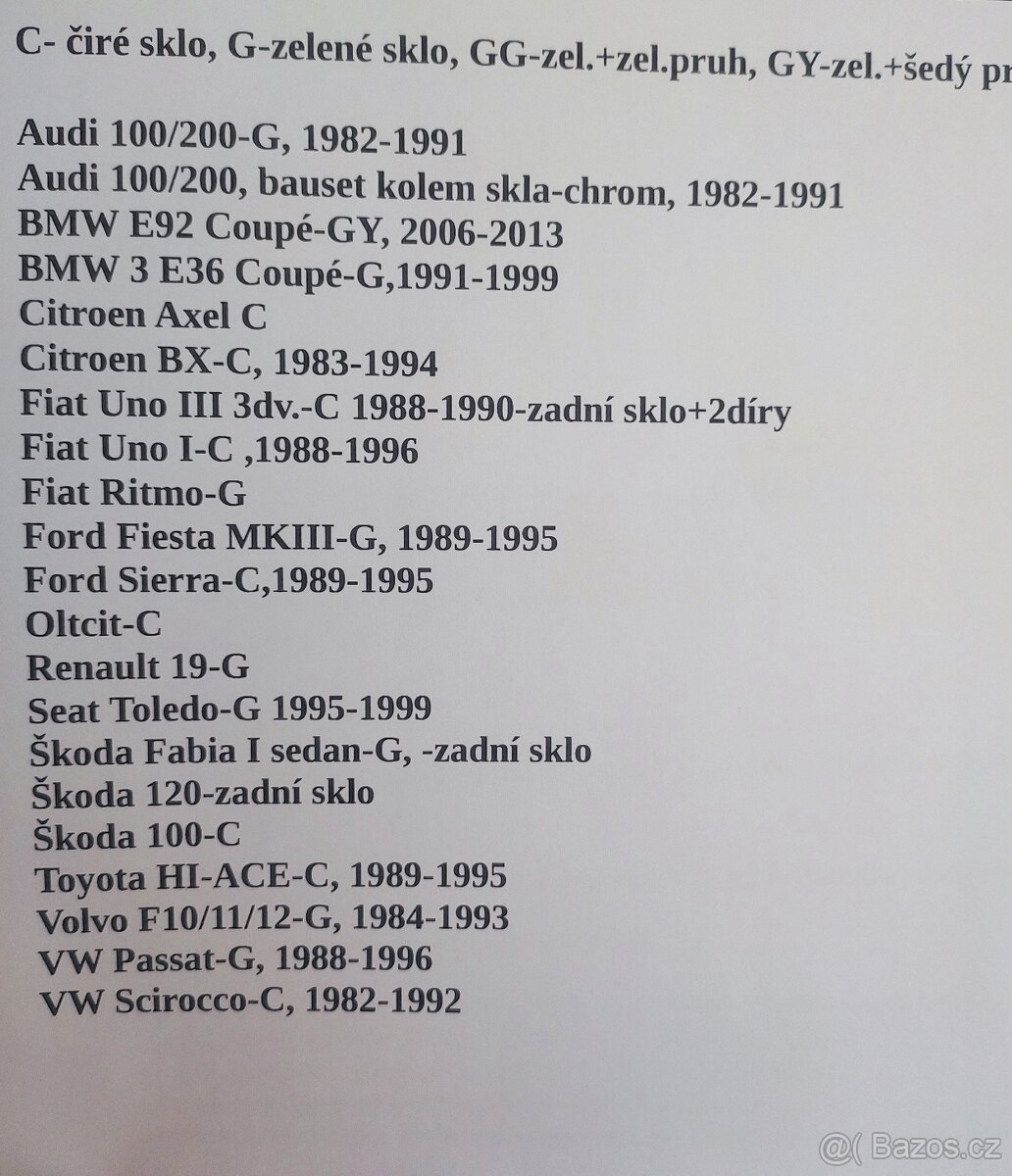 Autoskla - Autosklo - Čelní sklo