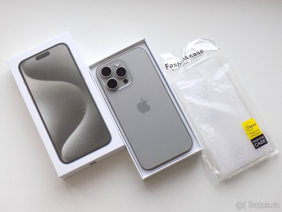 APPLE iPhone 15 Pro 256GB Přírodní titan - ZÁRUKA 12 MĚSÍCŮ