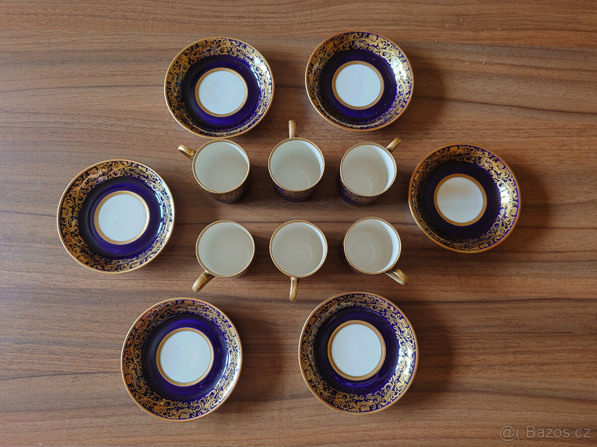 Reichenbach porcelán kobalt set