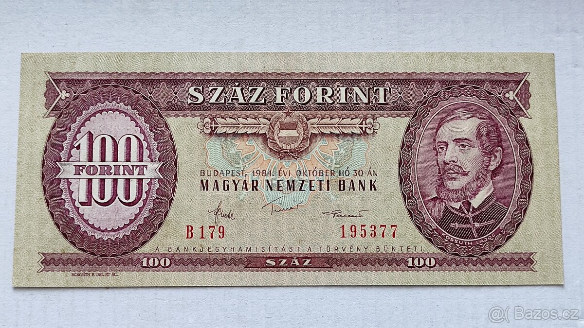 Bankovka 100 Forintu B179 (1984)