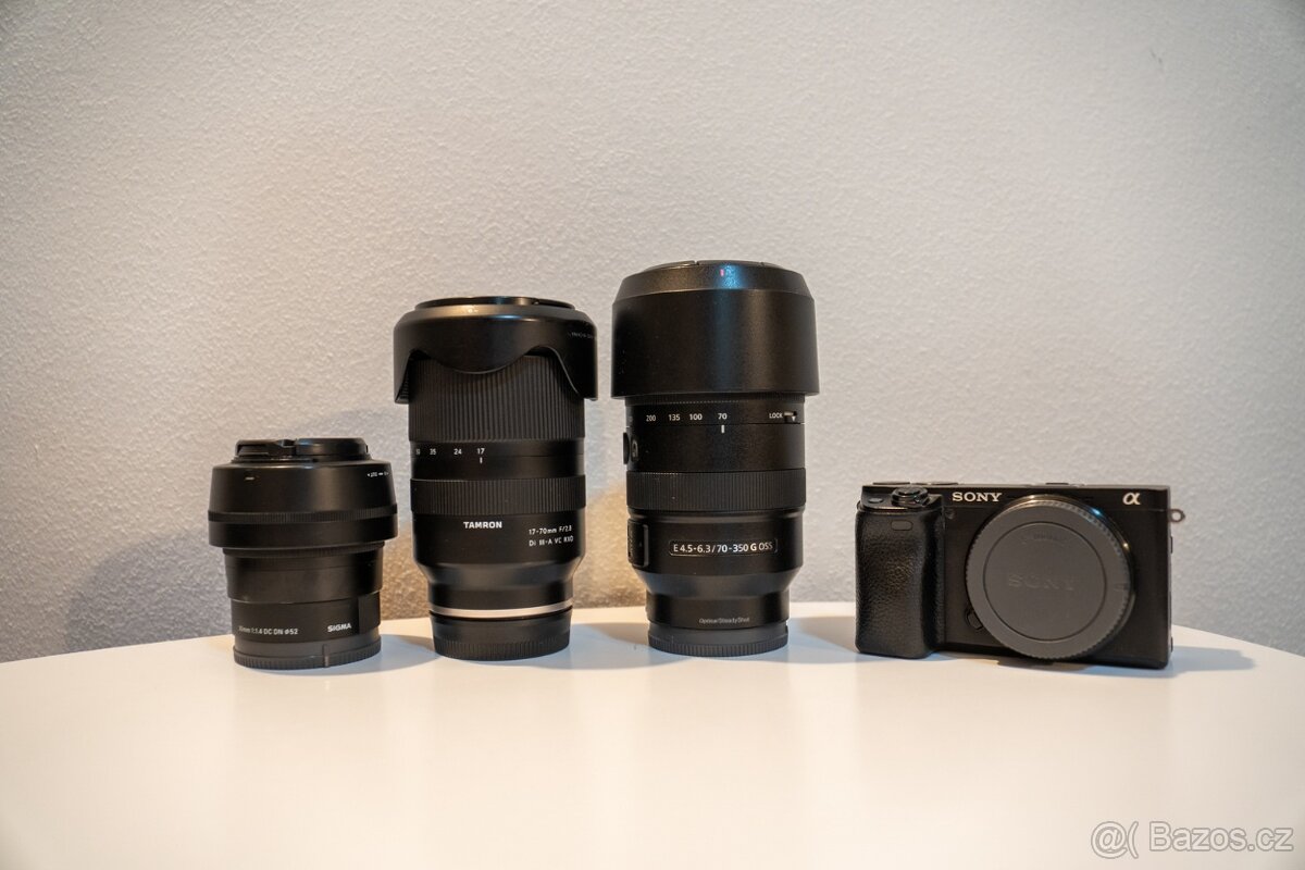 Sony A6400 + Tamron 17-70 + Sony 70-350 + Sigma 30