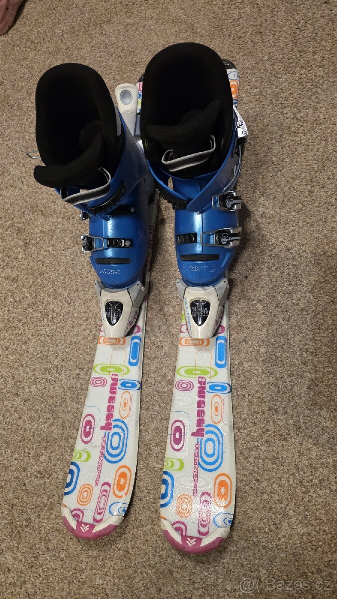 Dětské lyže 80 s lyžáky 19,5