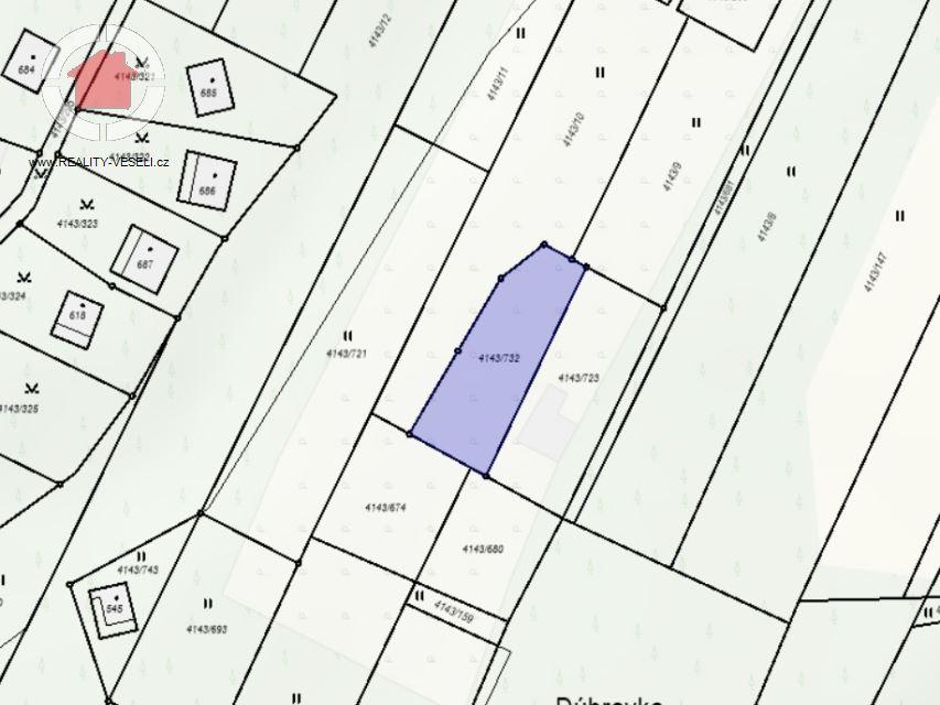 Prodej pozemku, Vápenky, 654 m2