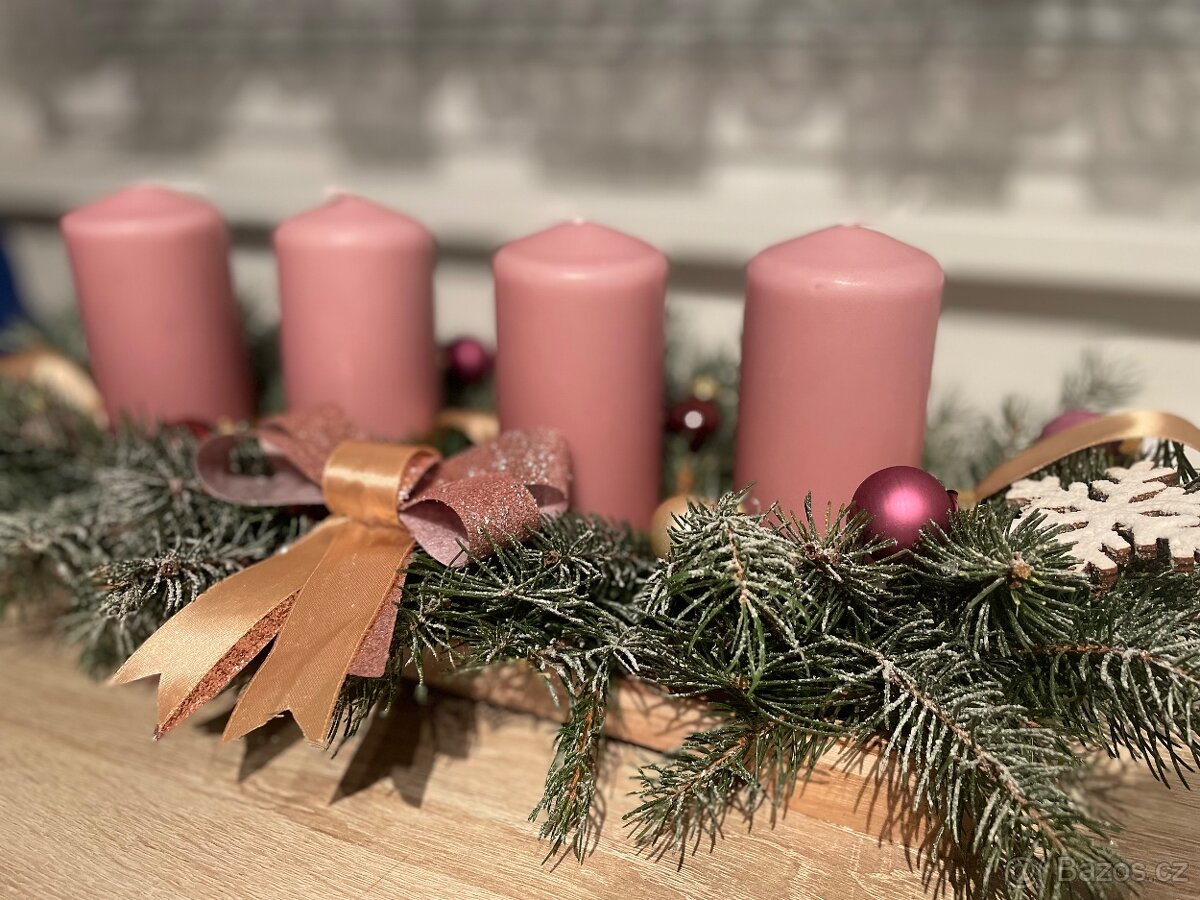 Adventní svícen - mašle