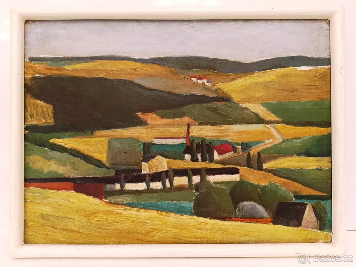 Obraz Rakovník, Karel Kronych, olej plátno 36x48