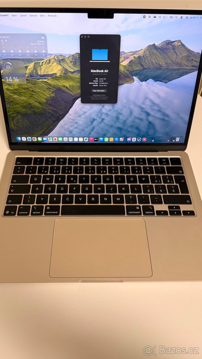 MacBook Air 13” M4 2025 16GB RAM/M4/256GB SSD/Záruka