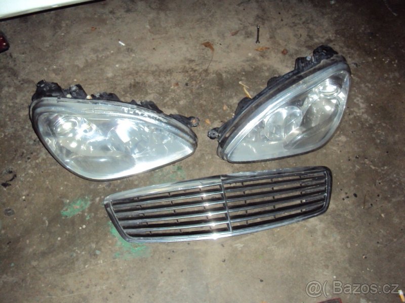 mercedes S w220 xenony facelift,kapota,dvere,narazniky,chlad