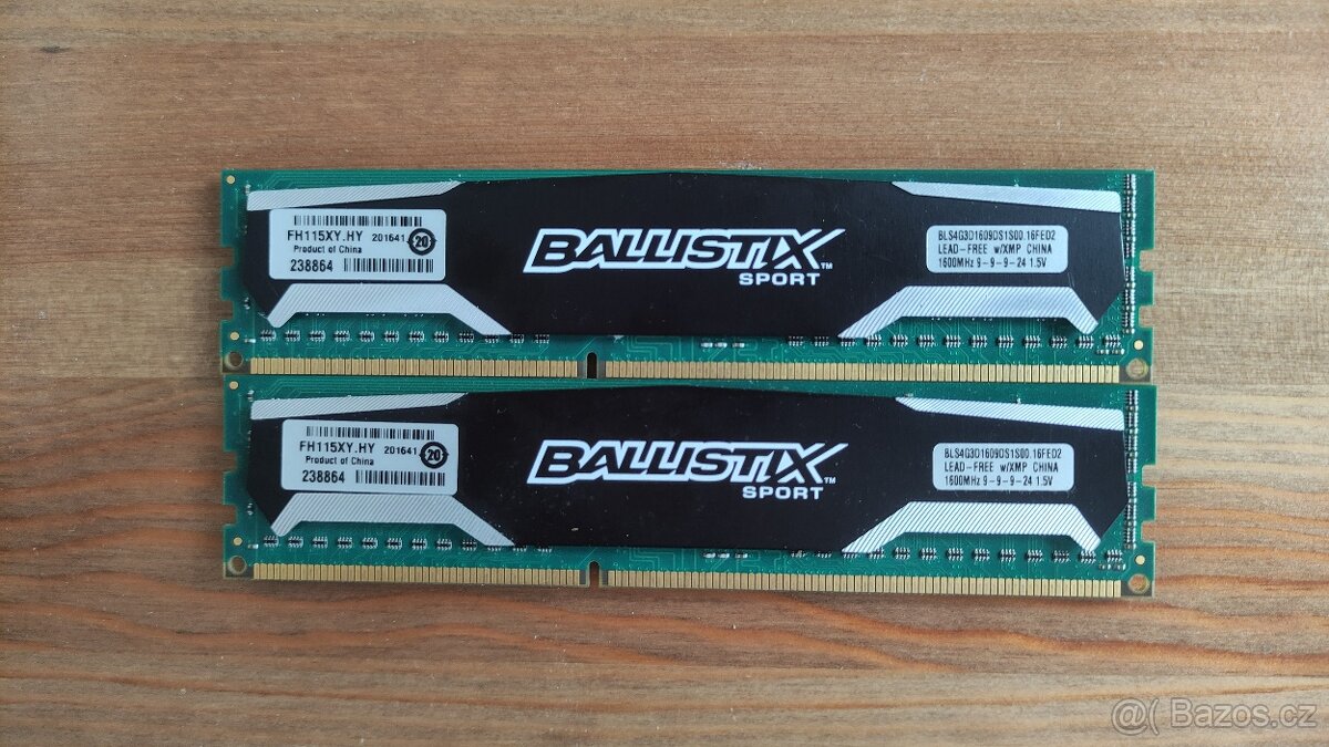 PC RAM Crucial Ballistix Sport 8GB (kit 2x 4 GB) DDR3 1600