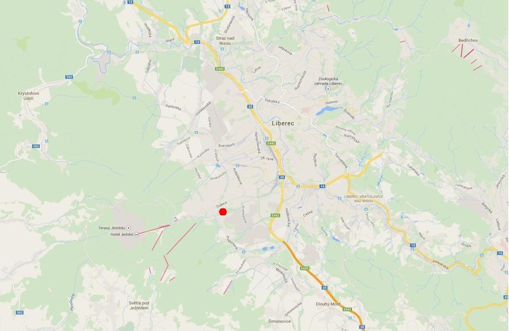 Liberec, Hanychov - 655 m2 pozemek/st. parcela