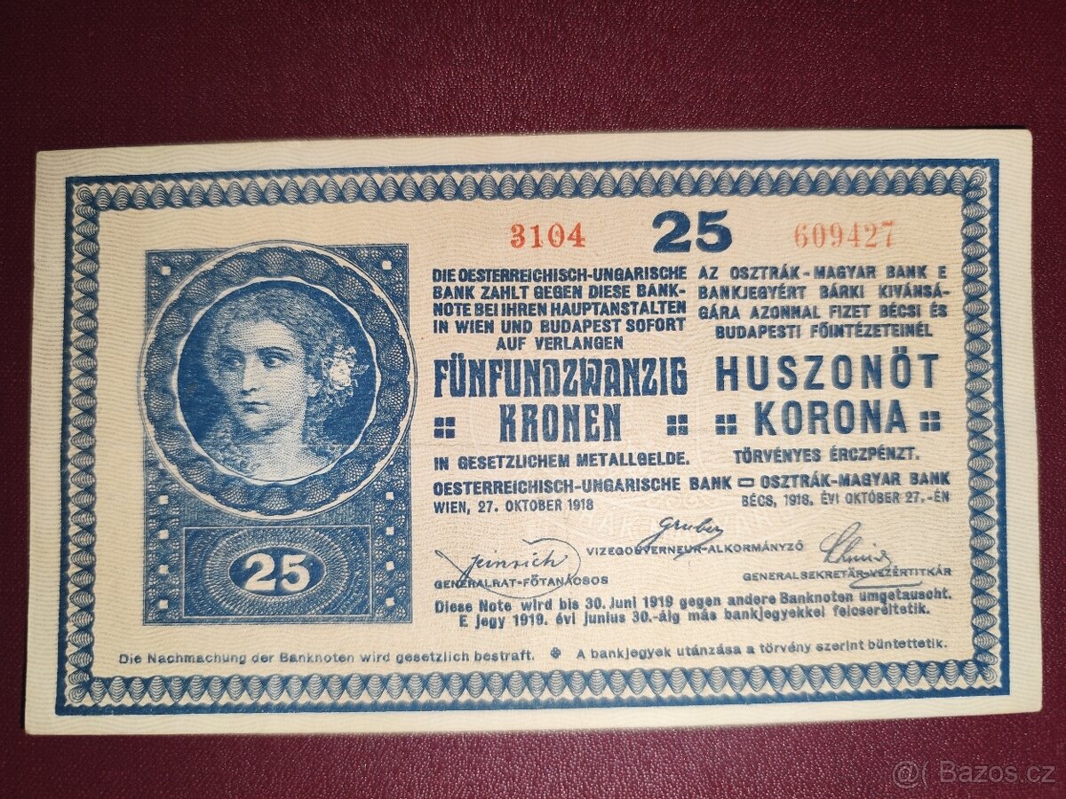 25 korun 1918