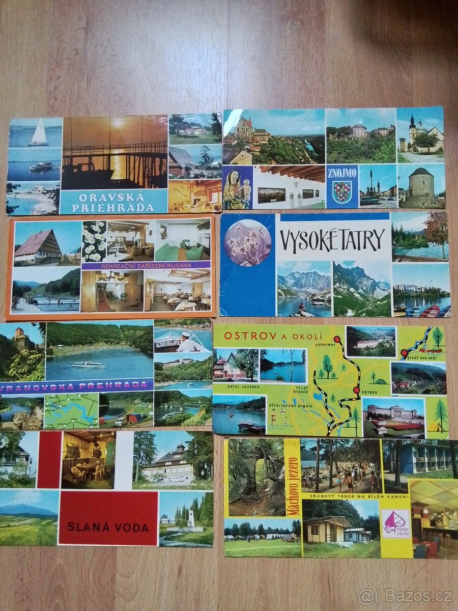 Dlouhé pohlednice Retro