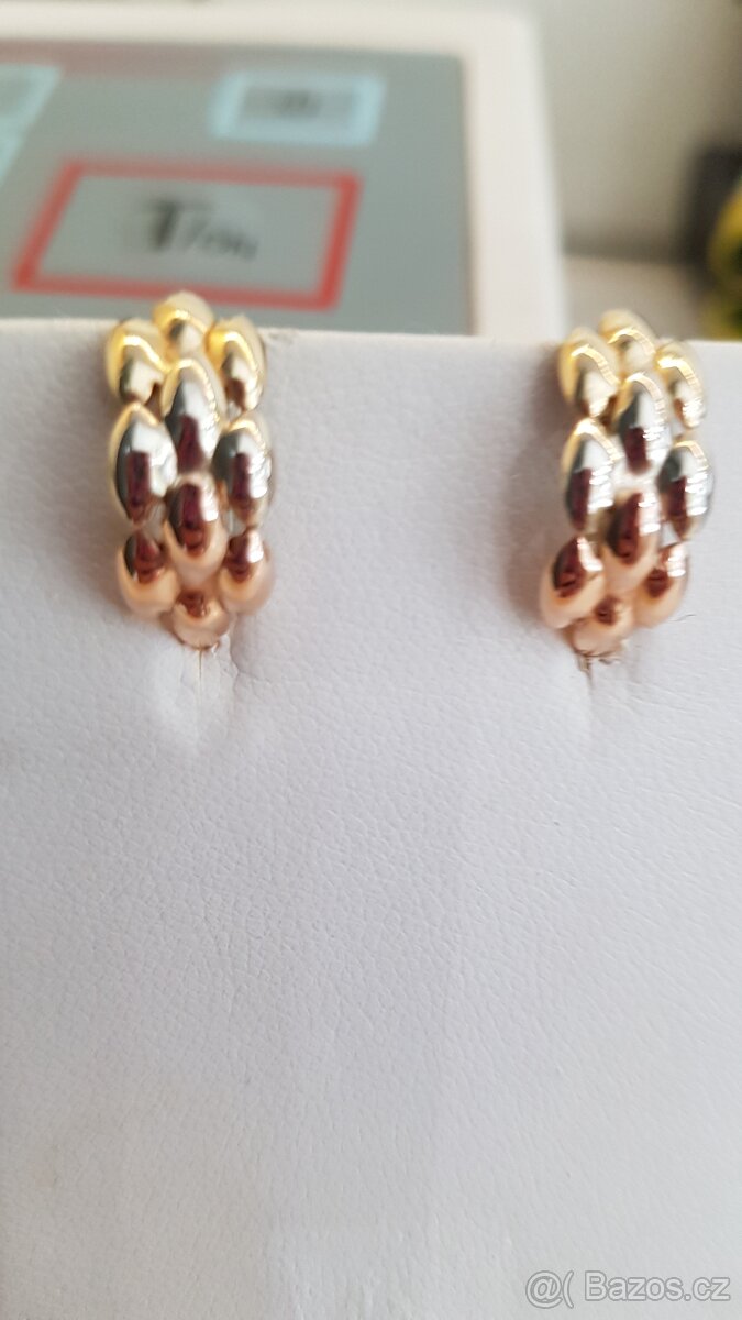 Náušnice zlaté 14k